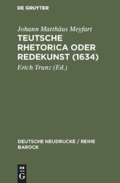 book Teutsche Rhetorica oder Redekunst (1634)