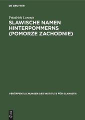 book Slawische Namen Hinterpommerns (Pomorze Zachodnie)