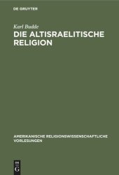 book Die altisraelitische Religion