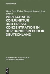 book Wirtschaftskonjunktur und Pressekonzentration in der Bundesrepublik Deutschland