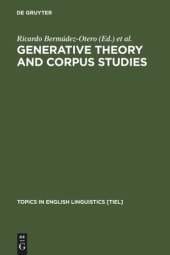 book Generative Theory and Corpus Studies: A Dialogue from 10 ICEHL