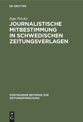 book Journalistische Mitbestimmung in schwedischen Zeitungsverlagen