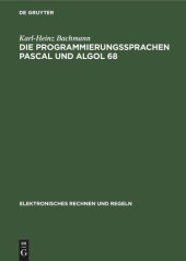 book Die Programmierungssprachen Pascal und Algol 68