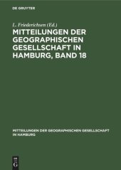 book Mitteilungen der Geographischen Gesellschaft in Hamburg, Band 18