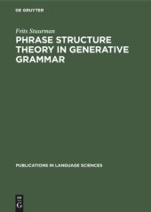 book Phrase structure theory in generative grammar