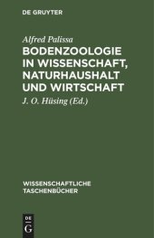 book Bodenzoologie in Wissenschaft, Naturhaushalt und Wirtschaft