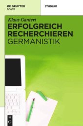 book Erfolgreich recherchieren -  Germanistik