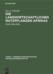 book Die landwirtschaftlichen Nutzpflanzen Afrikas