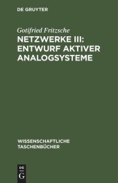 book Netzwerke III: Entwurf aktiver Analogsysteme