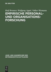 book Empirische Personal- und Organisationsforschung: Grundlagen – Methoden – Übungen