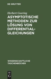 book Asymptotische Methoden zur Lösung von Differentialgleichungen