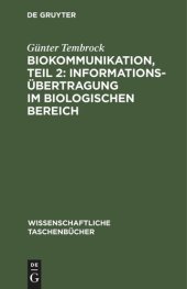 book Biokommunikation, Teil 2: Informationsübertragung im biologischen Bereich