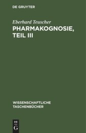 book Pharmakognosie, Teil III