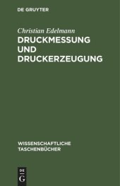 book Druckmessung und Druckerzeugung