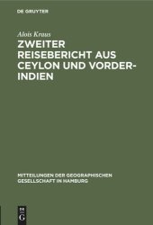 book Zweiter Reisebericht aus Ceylon und Vorder-Indien