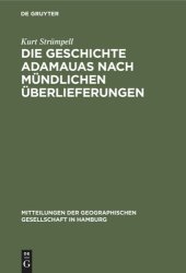 book Die Geschichte Adamauas nach mündlichen Überlieferungen