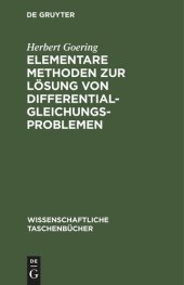 book Elementare Methoden zur Lösung von Differentialgleichungsproblemen