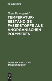 book Temperaturbeständige Faserstoffe aus anorganischen Polymeren