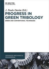 book Progress in Green Tribology: Green and Conventional Techniques