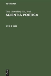 book Scientia Poetica: Band 9 2005