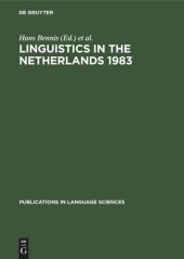 book Linguistics in the Netherlands 1983