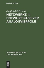 book Netzwerke II: Entwurf passiver Analogvierpole