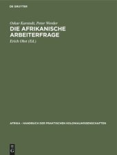 book Die afrikanische Arbeiterfrage