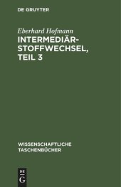 book Intermediärstoffwechsel, Teil 3