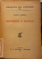 book Università e scuola