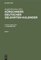 book Kürschners Deutscher Gelehrten-Kalender: 4. Ausgabe 1931