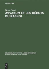 book Avvakum et les débuts du raskol