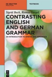 book Contrasting English and German Grammar: An Introduction to Syntax and Semantics