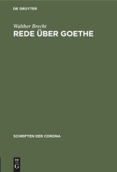 book Rede über Goethe