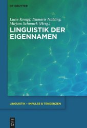 book Linguistik der Eigennamen