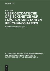 book Über geodätische Dreiecksnetze auf Flächen konstanten Krümmungsmaßes