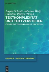 book Textkomplexität und Textverstehen: Studien zur Verständlichkeit von Texten