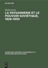 book La paysannerie et le pouvoir soviétique, 1928–1930