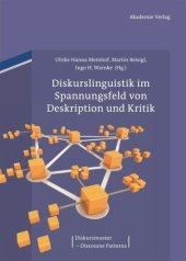 book Diskurslinguistik im Spannungsfeld von Deskription und Kritik