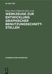 book Werkzeuge zur Entwicklung graphischer Benutzungsschnittstellen: Grundlagen und Beispiele