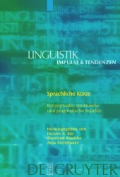 book Sprachliche Kürze: Konzeptuelle, strukturelle und pragmatische Aspekte