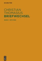 book Briefwechsel: Band 1 Briefe 1679–1692