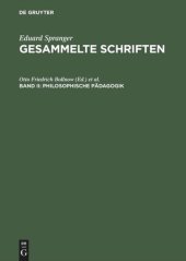 book Gesammelte Schriften: Band II Philosophische Pädagogik