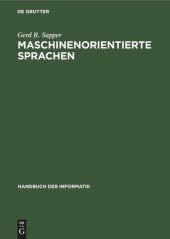 book Maschinenorientierte Sprachen