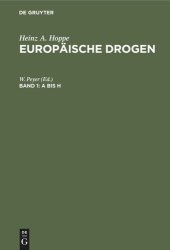 book Europäische Drogen: Band 1 A bis H