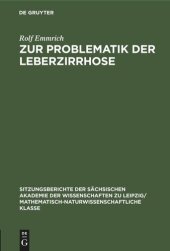 book Zur Problematik der Leberzirrhose