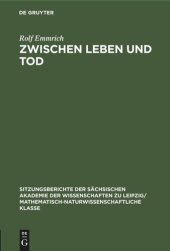 book Zwischen Leben und Tod: Ärztliche Probleme der Thanatologie