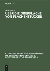 book Über die Oberfläche von Flächenstücken