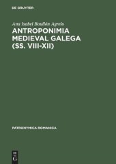 book Antroponimia medieval galega (ss. VIII–XII)