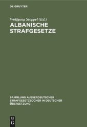 book Albanische Strafgesetze