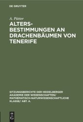 book Altersbestimmungen an Drachenbäumen von Tenerife